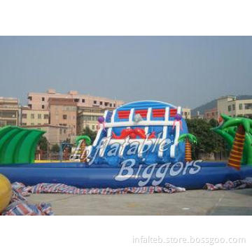 Commercial Water Pool Inflatable Water Park Rentals , 1000l